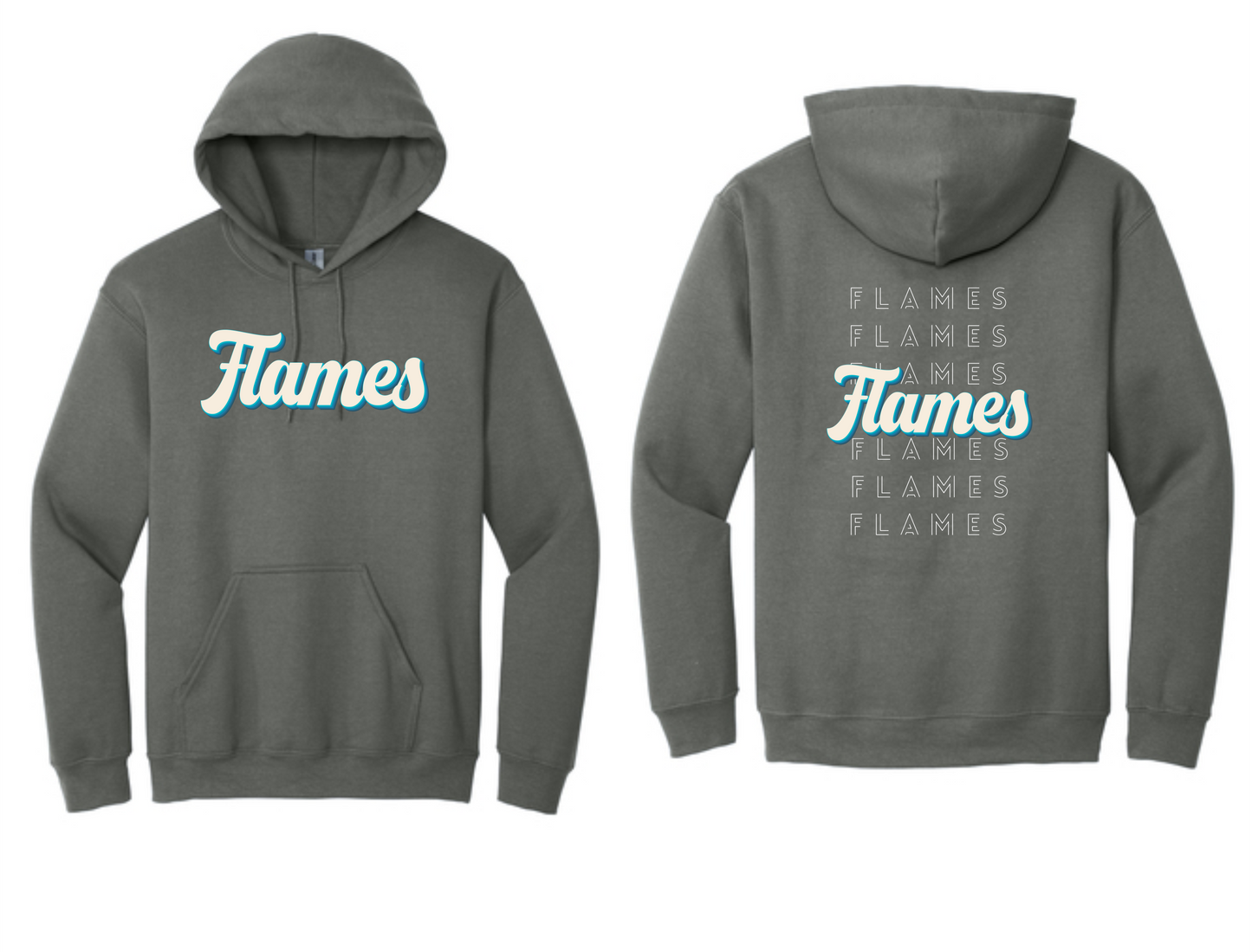 Kuest Blue Flame Hoodie w/Back