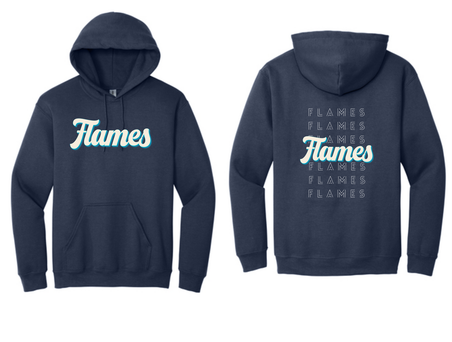 Kuest Blue Flame Hoodie w/Back