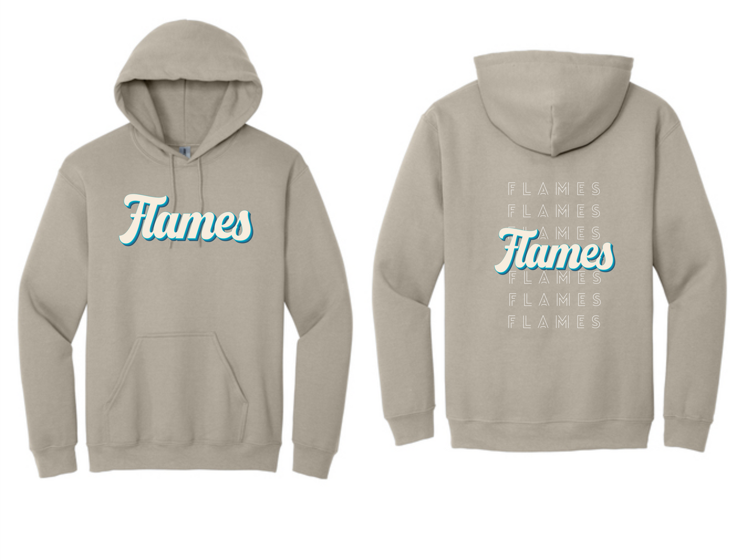 Kuest Blue Flame Hoodie w/Back