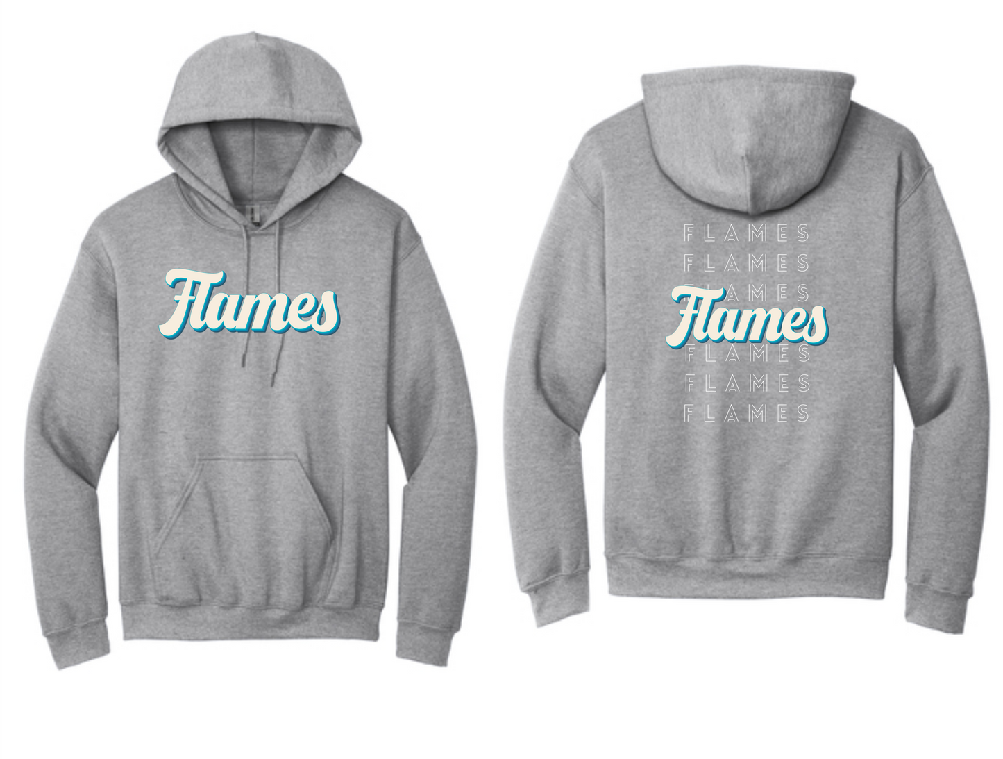 Kuest Blue Flame Hoodie w/Back