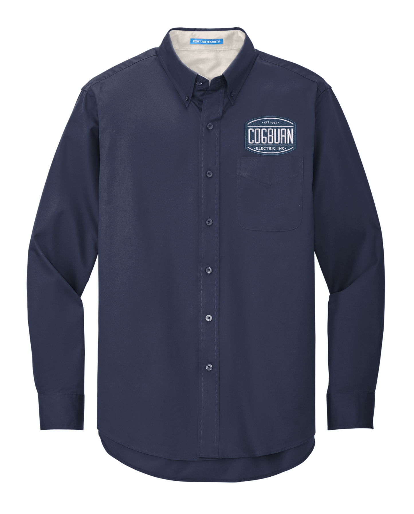 Cogburn Electric Port Authority® Tall Long Sleeve Easy Care Shirt.