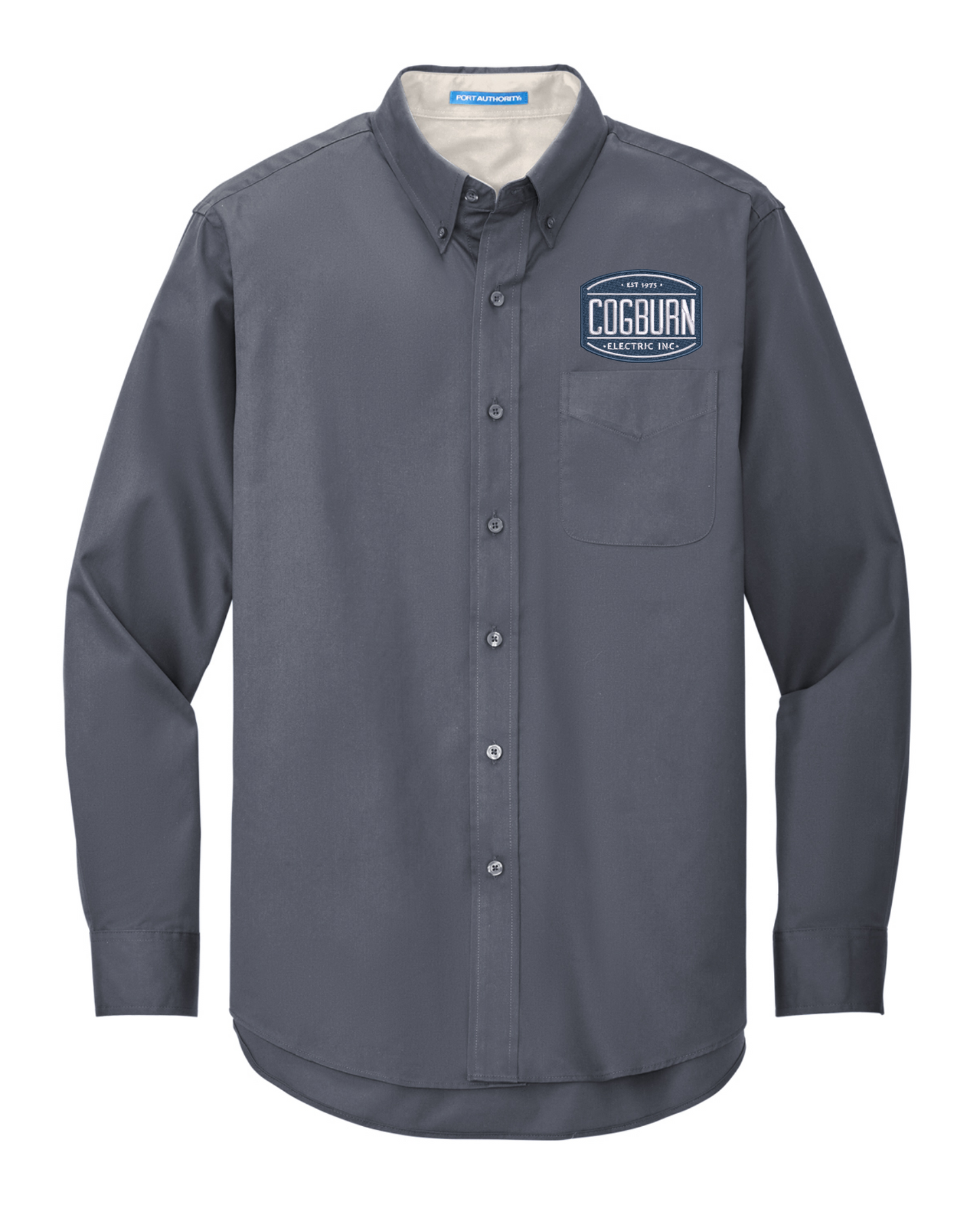 Cogburn Electric Port Authority® Tall Long Sleeve Easy Care Shirt.