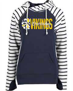 River Valley Cheer Ladies Stripe Double Hood Pullover