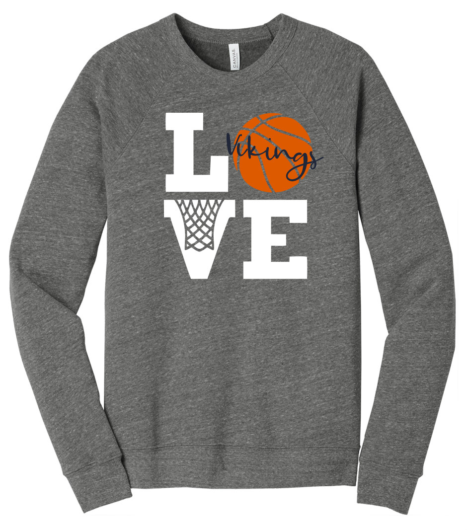 River Valley Basketball LOVE Sponge Fleece (Soft Crewneck)