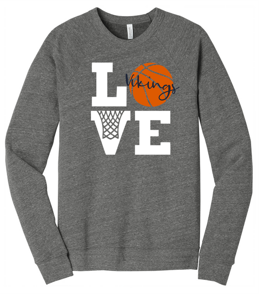 River Valley Basketball LOVE Sponge Fleece (Soft Crewneck)