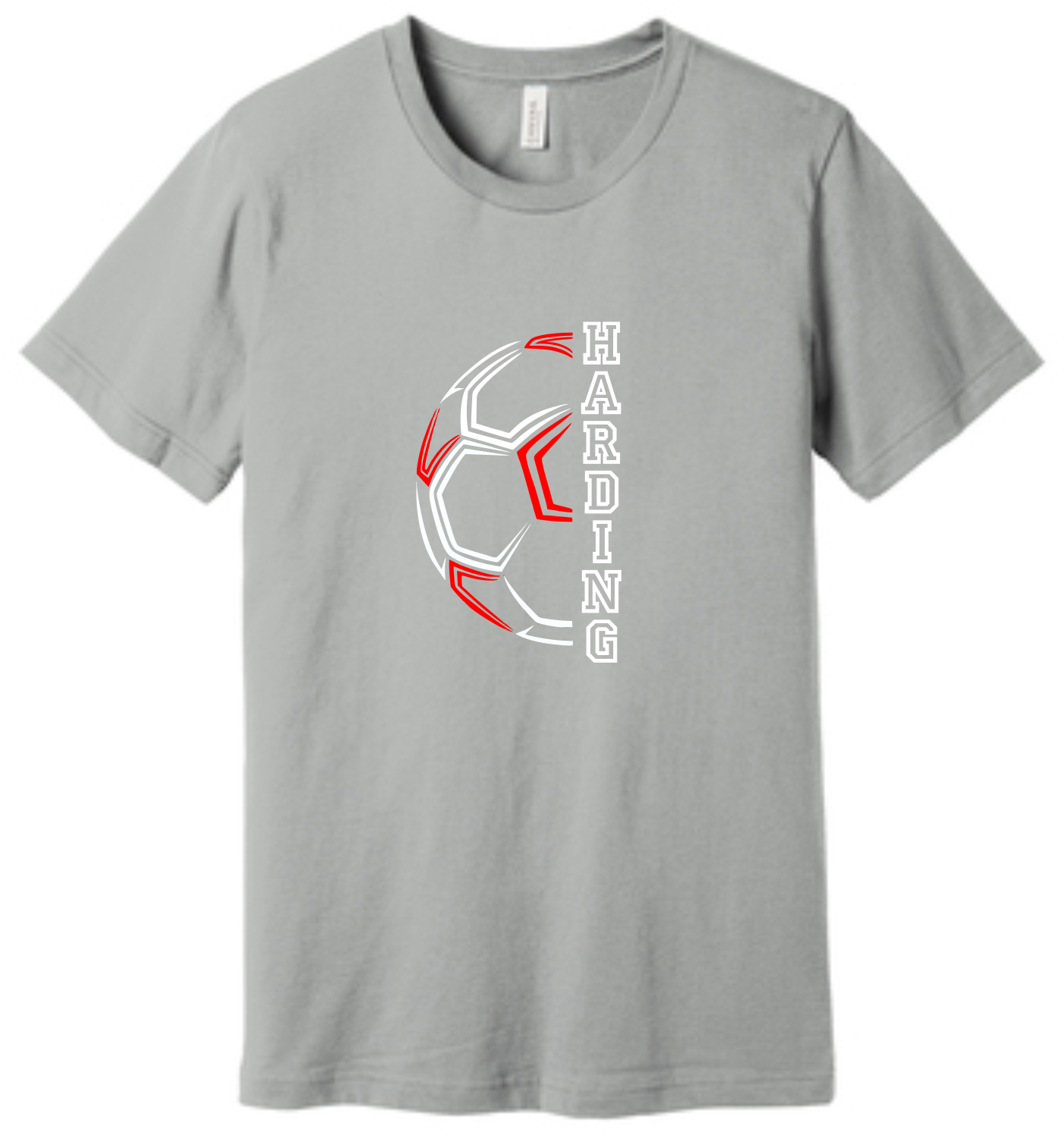 Harding 1/2 Soccer Ball Bella Canvas T-Shirt