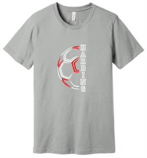 Harding 1/2 Soccer Ball Bella Canvas T-Shirt