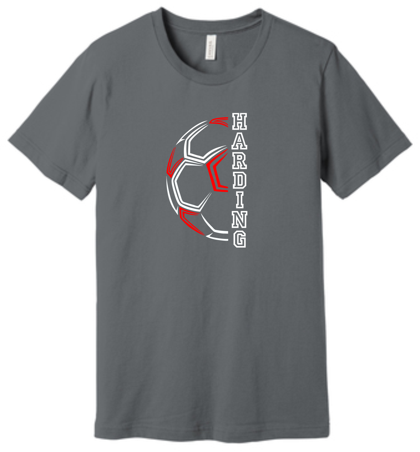 Harding 1/2 Soccer Ball Bella Canvas T-Shirt