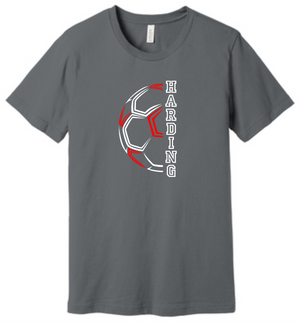 Harding 1/2 Soccer Ball Bella Canvas T-Shirt
