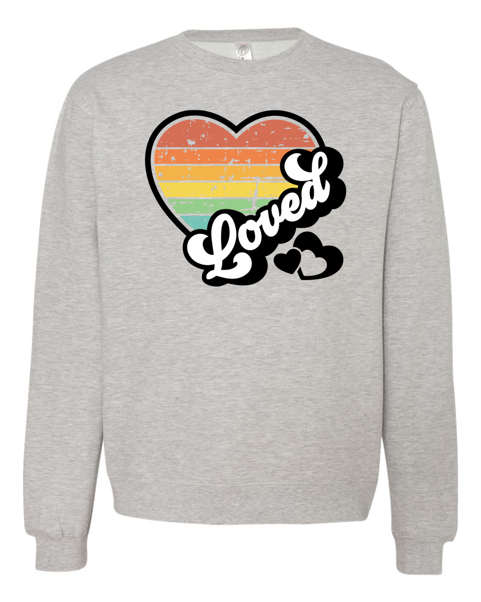 Loved Rainbow Heart Long Sleeve T-Shirt