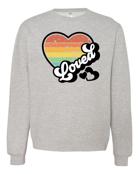 Loved Rainbow Heart Long Sleeve T-Shirt