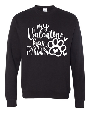 My Valentine Has Paws Long Sleeve T-Shirt