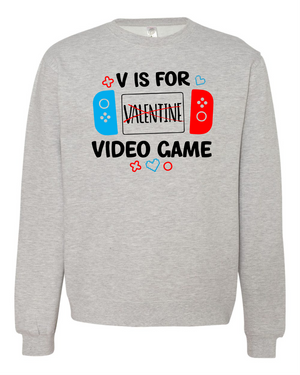 V Is For Video Game Valentine Long Sleeve T-Shirt