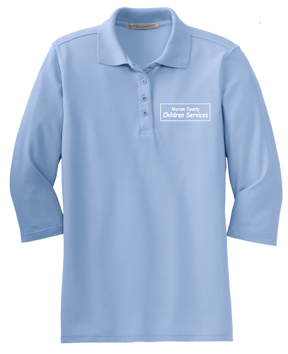 Children Services Ladies 3/4 Sleeve Polo