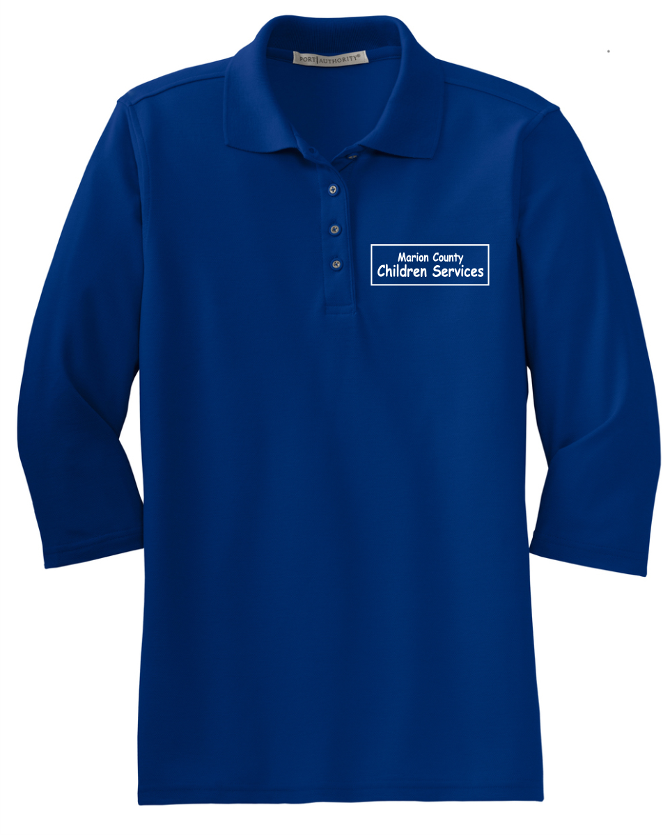 Children Services Ladies 3/4 Sleeve Polo