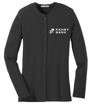 Port Authority® Ladies Concept Stretch Button-Front Cardigan FAHEY Bank