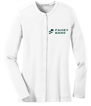 Port Authority® Ladies Concept Stretch Button-Front Cardigan FAHEY Bank