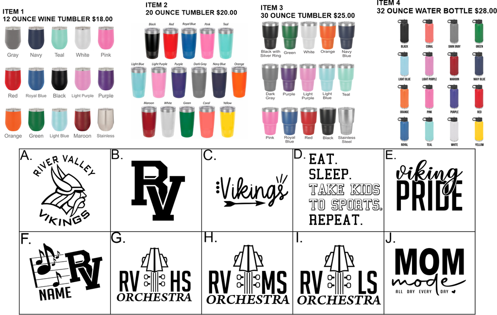 River Valley Music Tumblers