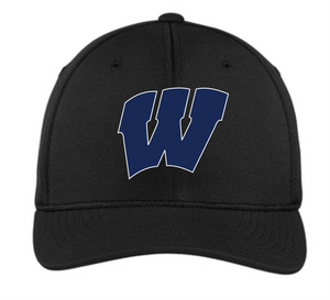 Wynford "W" Black Hat (Royal Blue logo)
